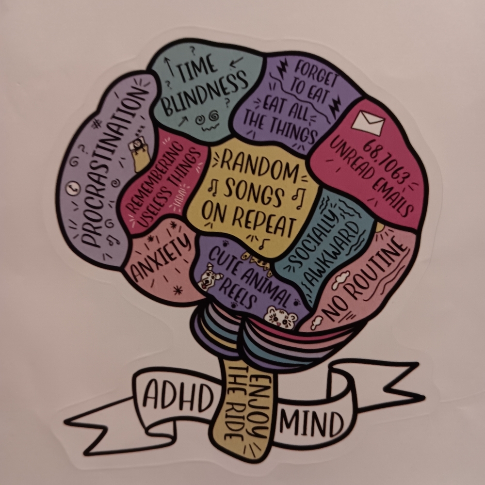 Colorful ADHD Mind Sticker